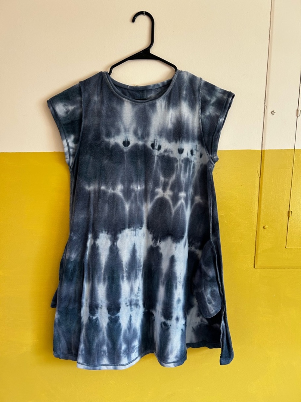 Blue tie dye dress